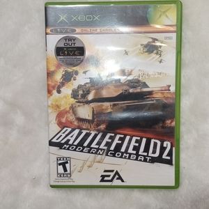 Battlefield 2 Xbox disc game military tanks battle